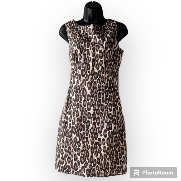 KATE SPADE Brown Leopard Print Dress Size 6 - Picture 2 of 13